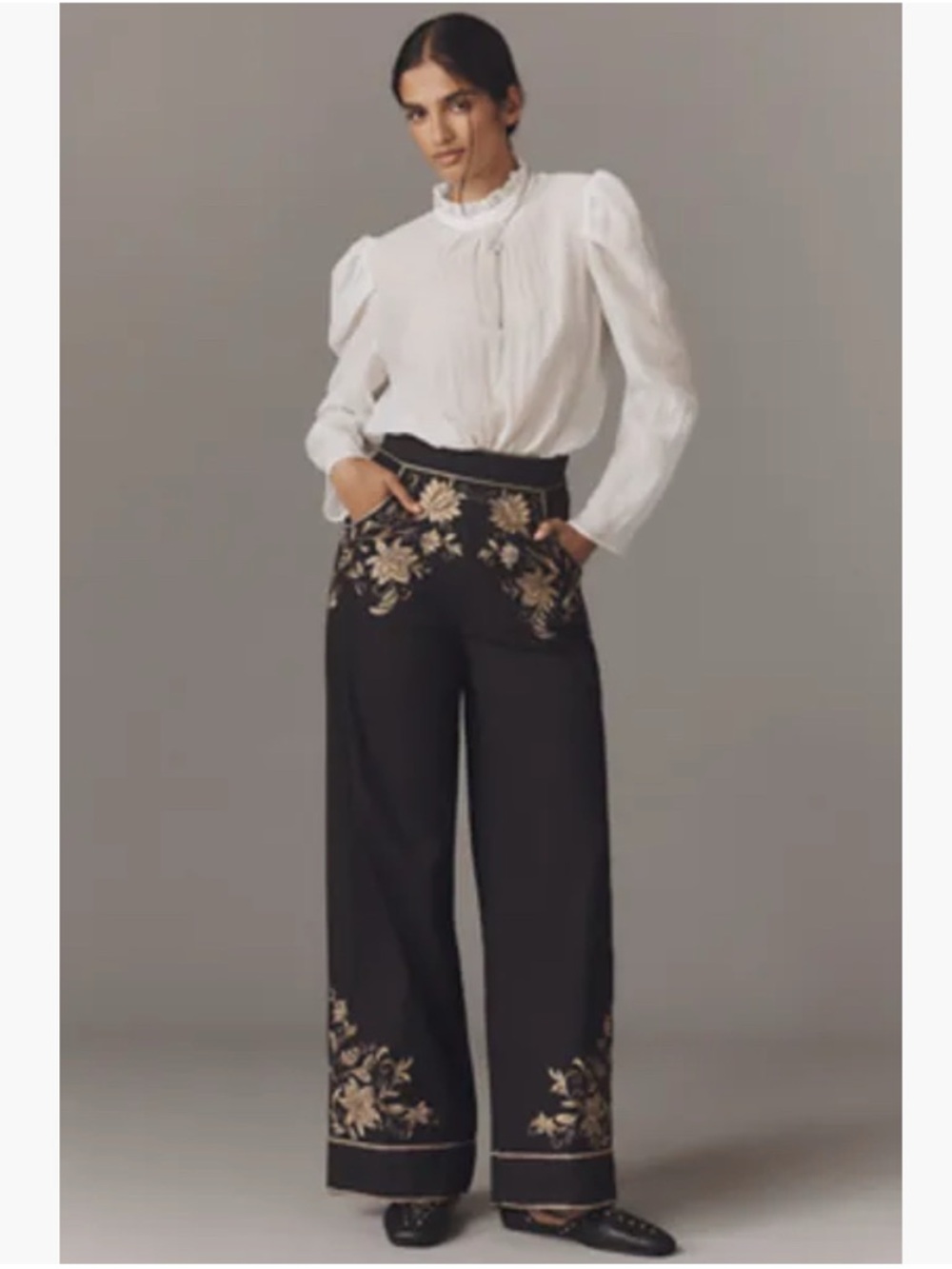 Scarlett Poppies Isi Embroidered Trouser Pants